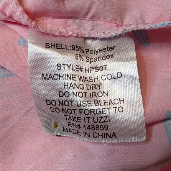 Uzzi Amphibious Gear Mens S Neon Pink Blue Starfish Button Up Camp Shirt HPS07 - Picture 4 of 7